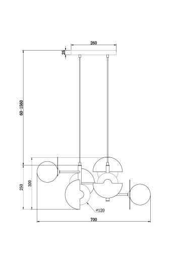 Подвесной светильник Freya FR5391PL-06CFL фото 3