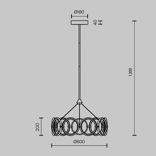 Подвесной светильник Maytoni Link MOD357PL-L40BS3K фото 9