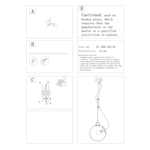 Подвесной светильник Crystal SL550.103.01 фото 3