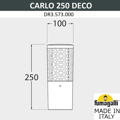 Ландшафтный фонарь Fumagalli CARLO DECO DR3.573.000.AXU1L фото 3