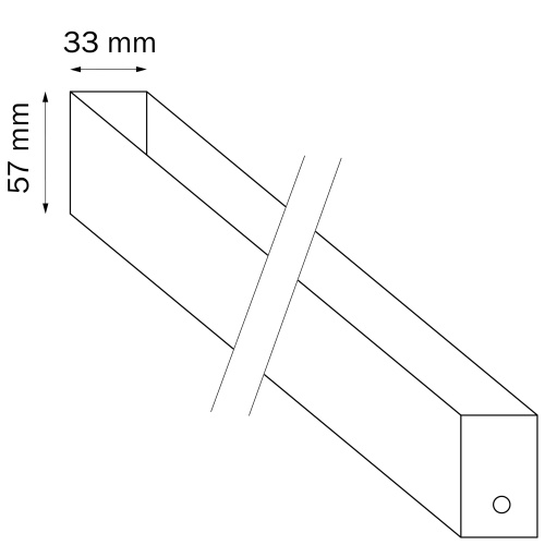 Трек двухконтактный однофазный Barra Lightstar 505017 фото 3