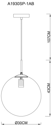 Светильник подвесной Arte Lamp VOLARE A1930SP-1AB фото 7