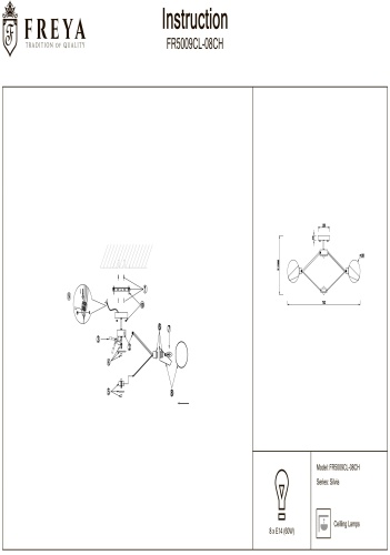 Светильник потолочный Freya Silvia FR5009CL-08CH фото 4