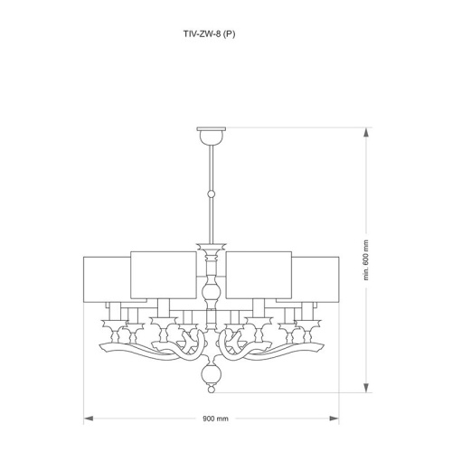 Люстра Kutek TIVOLI TIV-ZW-8(P) фото 3