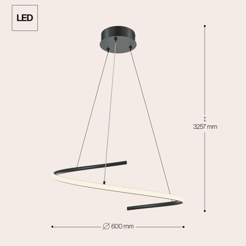 Подвесной светильник Maytoni Curve MOD242PL-L33BK фото 4