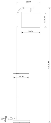 Торшер Arte Lamp CONNOR A4053PN-1BK фото 5