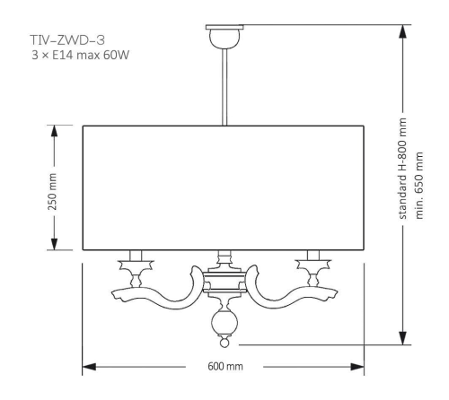 Люстра Kutek Mood Tivoli TIV-ZWD-3(N) фото 3