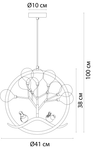 Подвесная люстра Arte Lamp CANDY A7274SP-9GO фото 5