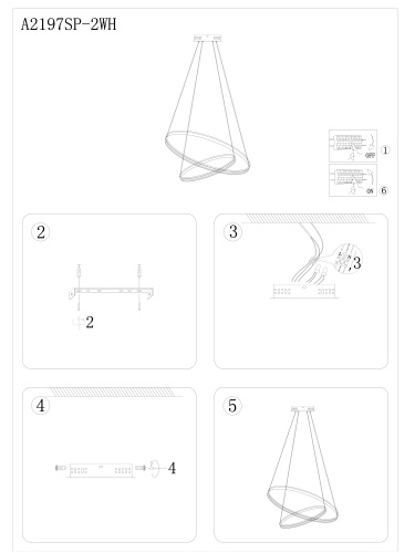 Подвесная люстра Arte Lamp FRODO A2197SP-2WH фото 6