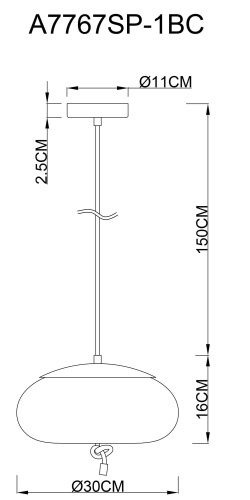 Подвесной светильник Arte Lamp CODY A7767SP-1BC фото 9