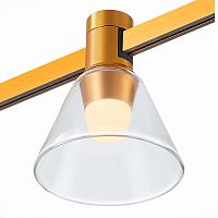 Магнитный трековый светильник ST Luce Farm ST814.206.03, золотистый, LED 1*3W 3000K 89Lm Ra90 120 IP20 D90xH102 24V