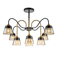 Светильник на штанге Escada 1147/8P E27*40W Black/Brass