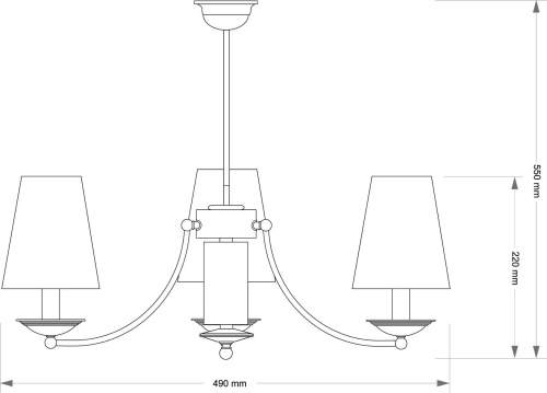 Люстра Kutek N ABAZUR N-ZW-3(P/A) фото 3