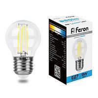 Лампа светодиодная Feron 9W 230V E27 6400K прозрачная, LB-509 38224