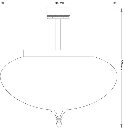 Люстра Kutek DECOR KLOSZ DEC-PL-3(P) фото 3