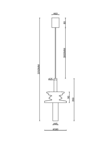 Подвесной светильник Maytoni Sound Wave MOD255PL-01B1 фото 3