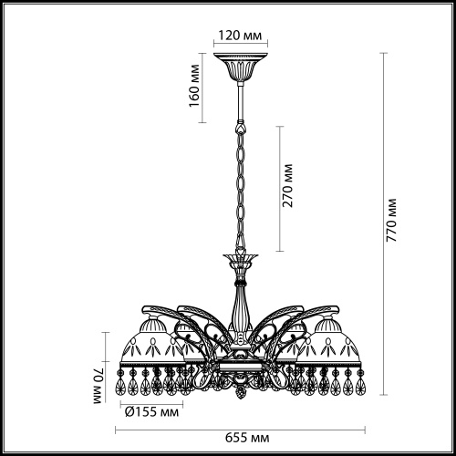 Подвесная люстра Lumion Avifa 2989/5 фото 3