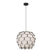 Люстра Eglo MATTANZA, 1X40W (E27), H2465, ?495, сталь, черный / дерево, серый