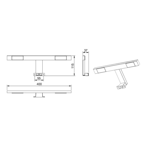 Светильник Lemark UNIVERSAL LM40SV, 40 см фото 5