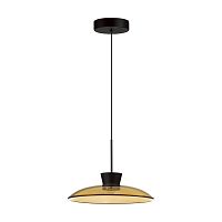 Подвес Odeon Light  черный/янтарный/металл/стекло LED 9W 3000К SAUCER 5055/9LA